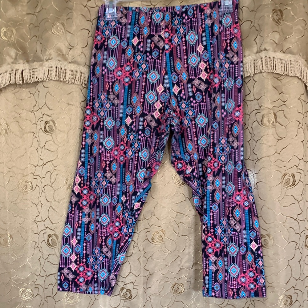 No Boundaries Multicolor Tribal Print Leggings Juniors XXL 19.